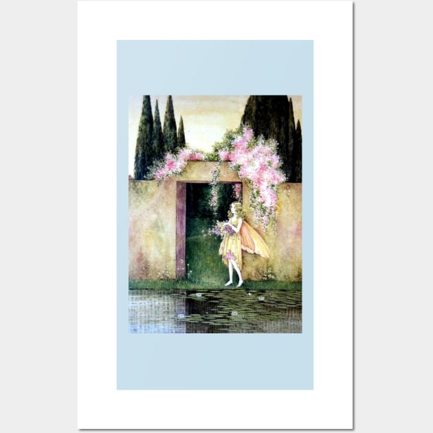 Fairy Gathering Flowers - Ida Rentoul Outhwaite Wall Art by forgottenbeauty